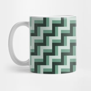 Ivy Green Basket Weave Patchwork Pattern Mug